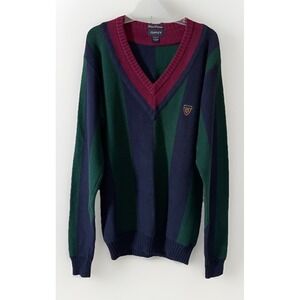 Gant Vintage Hand Framed Cotton Striped Pullover Sweater Men's Size Large Tall